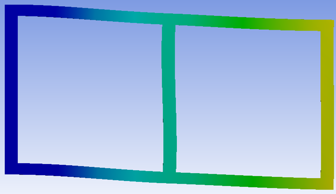 図2-2: 設計案2の荷重方向の変形量